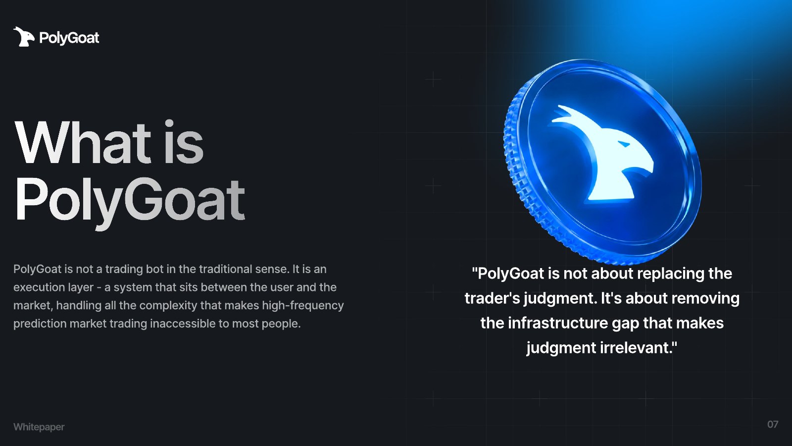 PolyGoat is an execution layer, not a trading bot